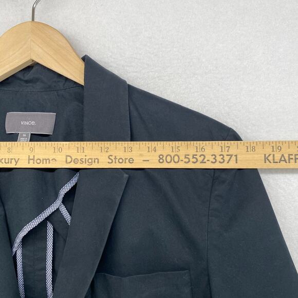 VINCE Blazer Mens 38 Jacket Sportscoat Unstructured Cotton Blend Casual Blue - Picture 7 of 11